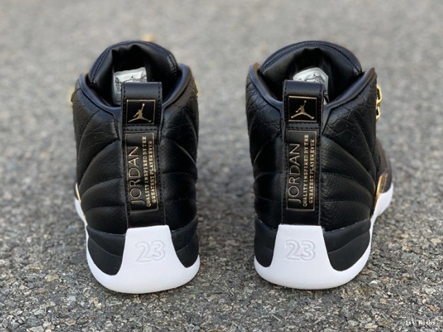Gold-White Retro 'Reptile' Jordan 12 AO6068-007 Air Black Metallic 0801
